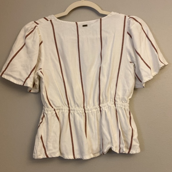 ⭐️ O’NEILL STRIP WES V-NECK BLOUSE WOMEN'S SIZE XS - Picture 7 of 15